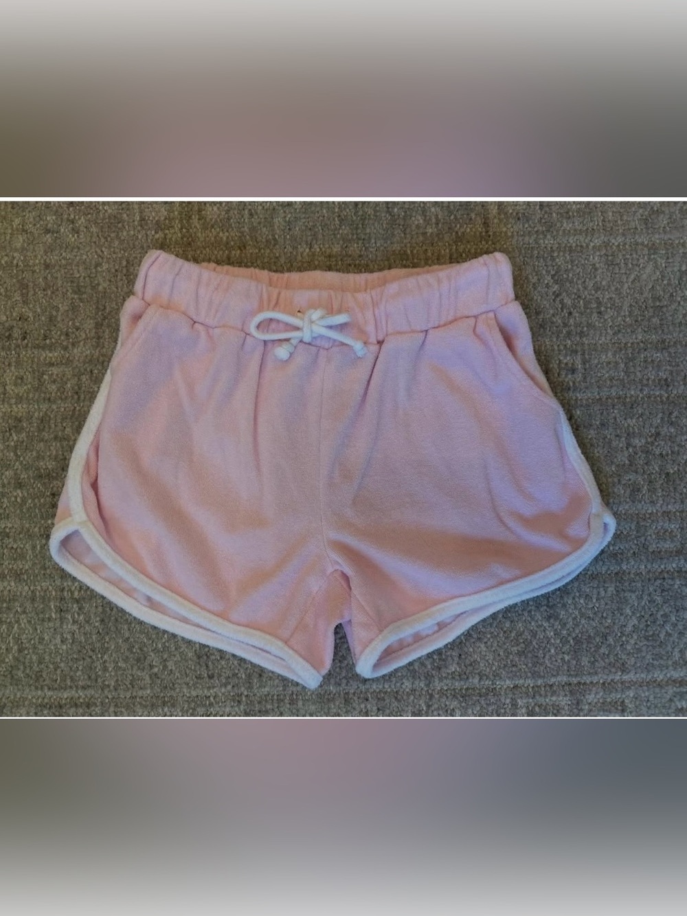 EUC girls Honesty pink terry shorts size 12